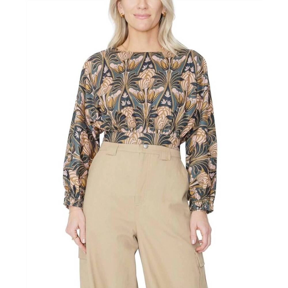 NEW WEST OF helene top in devon print